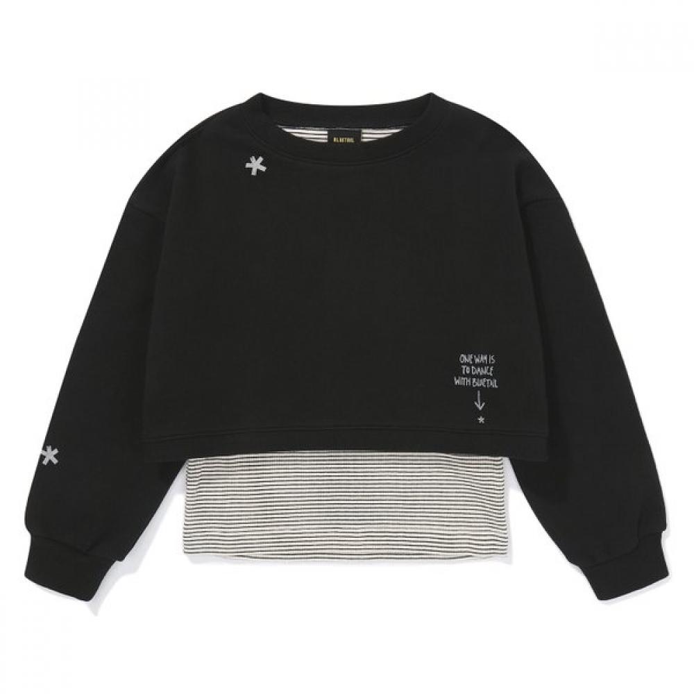 Bluetail Black Layered Sweatshirt Aaa2ts07bk 160