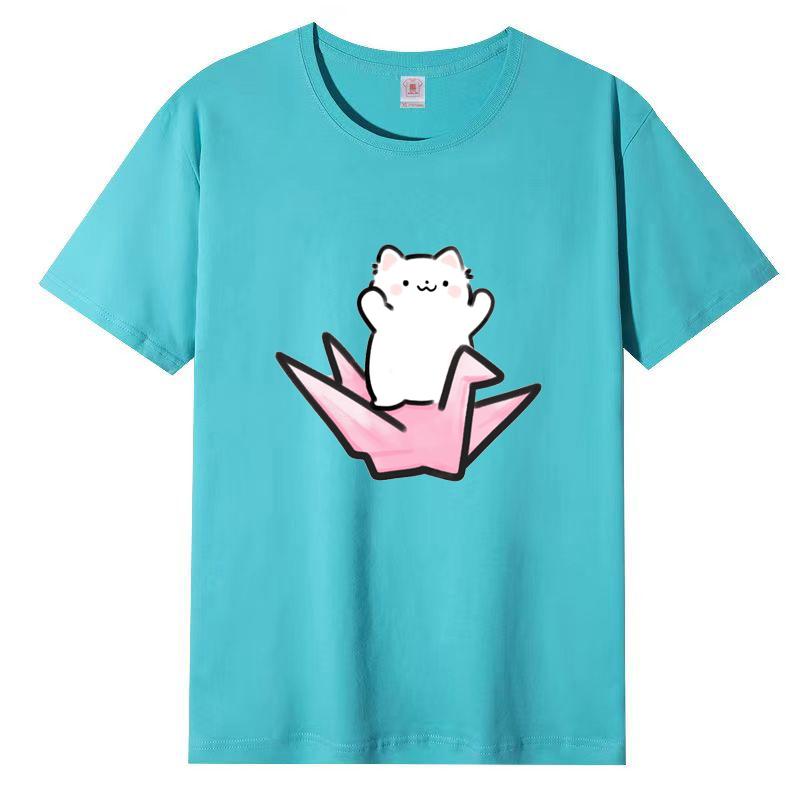 Dámské léto Populární tričko s krátkým rukávem Bavlna Prodyšné Volný top Potištěné tričko Ležérní