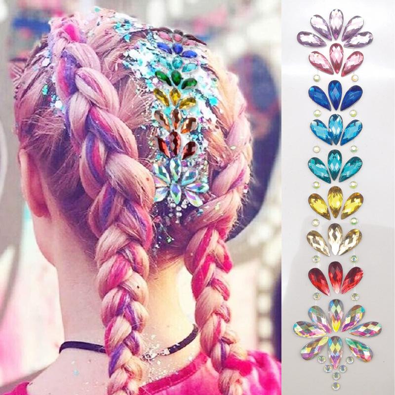 Rhinestone Masquerade Face Stickers for EDM & Carnival
