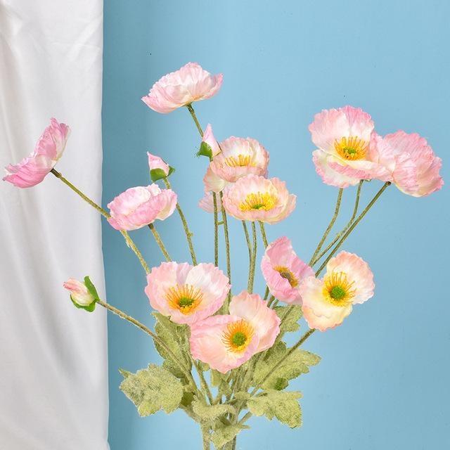 

1/3 шт. имитация мака искусственные цветы длинный стебель поддельные маки свадебные украшения для дома «сделай сам» 3pcs