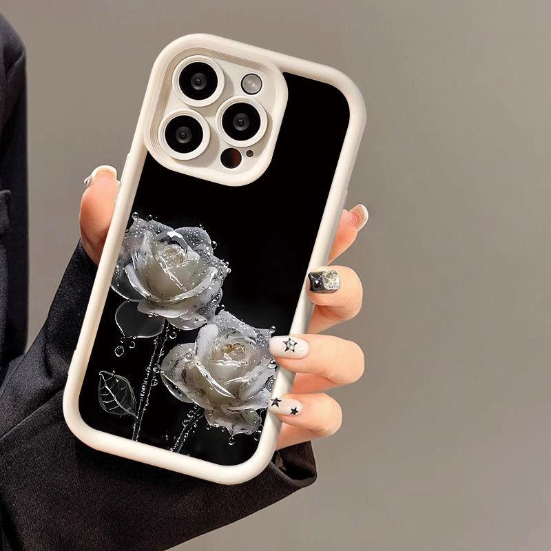 Rain and Dew Rose for iPhone17ProMax mobile phone case 17 Apple 16 matte 14/15 Premium 12 factory