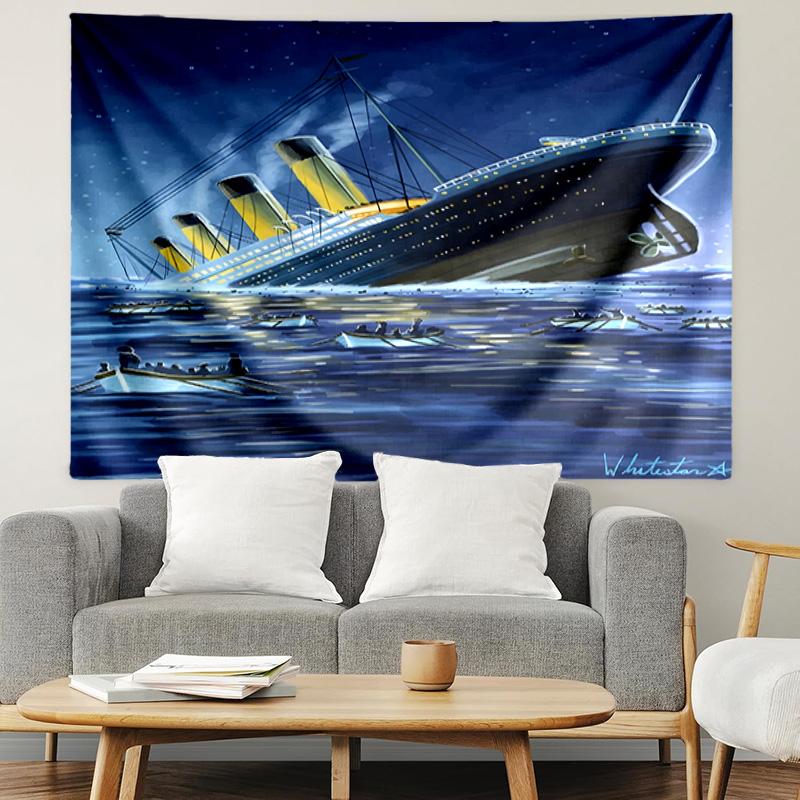 RMS Titanic Print Tapestry, Lightweight Wall Hanging, for Bedroom, Dorm, Living Room, Home Art Decor, Birthday Christmas Gift for Friends