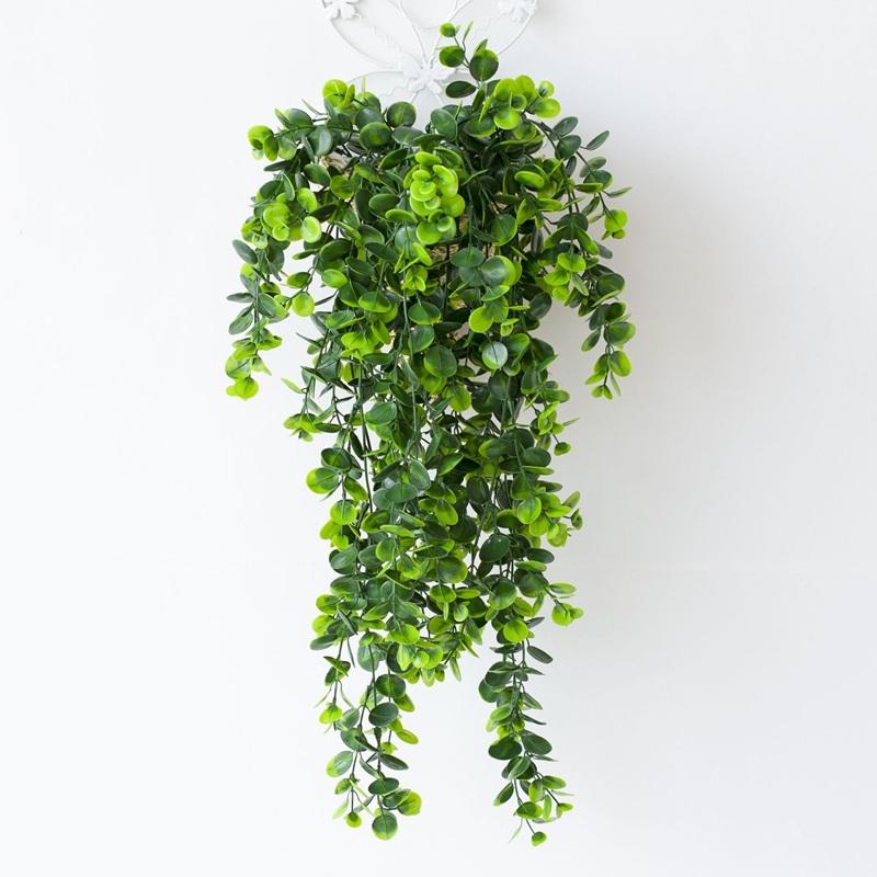 2 Stück Simulationspflanzen Plastik Eukalyptus Ranke Heimdeko Künstliche Wandbehang Eukalyptus Grüne Pflanze Hochzeitsdekoration