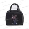 Anime Comic Cat Print Lunch Bag Women And Kids Funny Kitten Graphics Bento Thermal Handbags Thickened Insulation Lunch Box Bag
