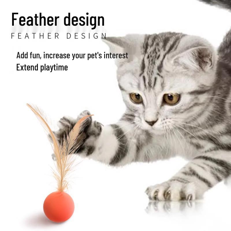 Interactive Cat Teaser: Elastic Caterpillar Fur Ball for Self-Entertainment & Stress Relief