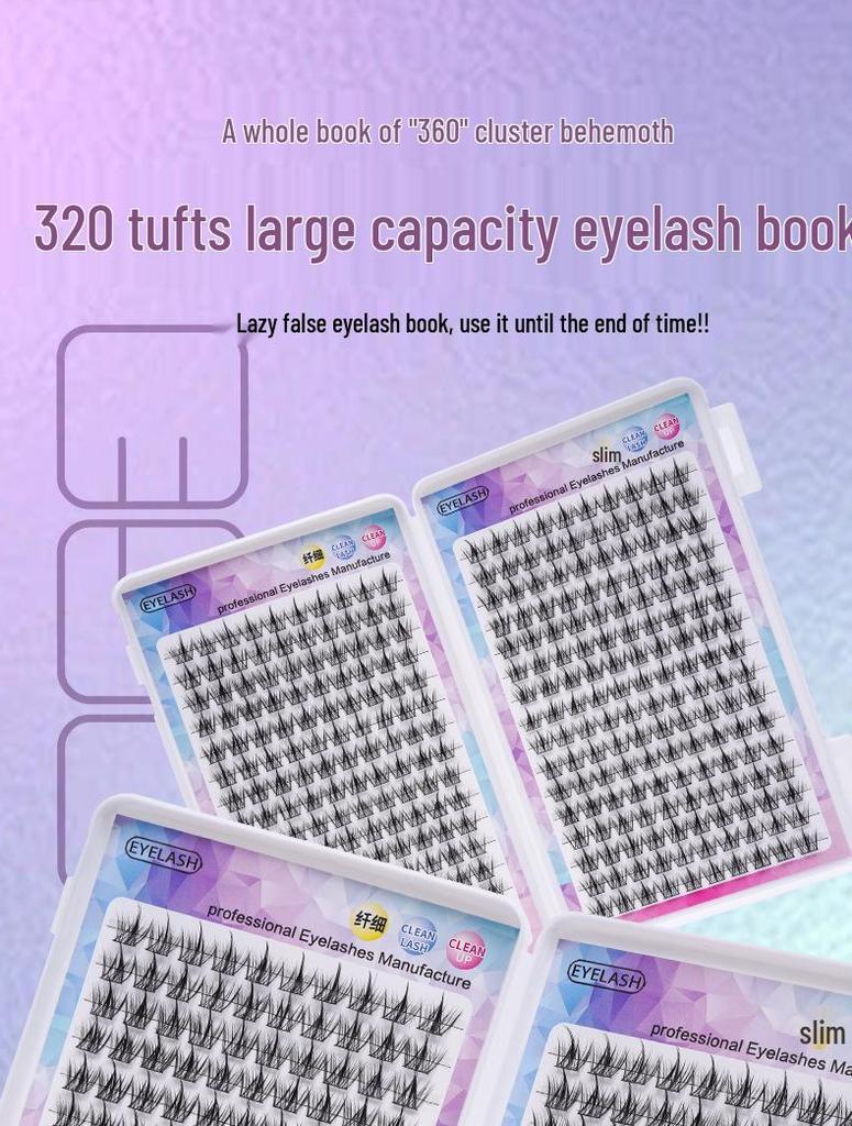 Eyelash Book: 640 Clusters with 30P40P Mix, Large Capacity & Multiple Styles - Super Soft & Dense Lashes for Europe and America