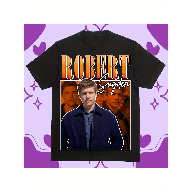 Herren & Damen Emmerdale Farm Vintage 90er TV-Show T-Shirt - Robert Sugden Grafik-T-Shirt, Unisex Retro Seifenopern-Fan Geschenk, Lässiger Lockerer Schnitt Kurzarm