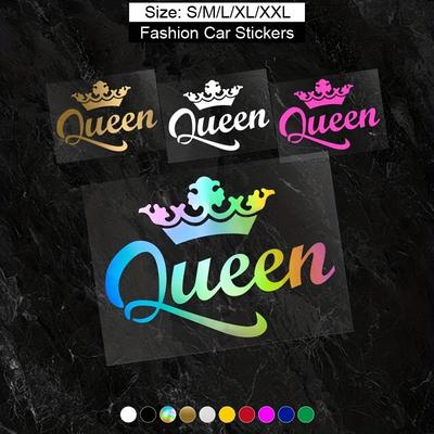 1 pz CROWN QUEEN Adesivi per Auto, Decalcomania in Vinile Impermeabile alla Moda Adesivo Auto Accessori Decorativi per lo Styling dell'Auto