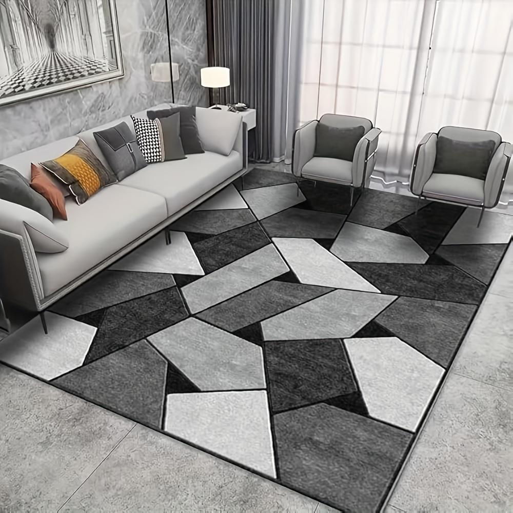 Modern White Grey Radiant Area Rug Abstract Sunburst Pattern For Living Room Bedroom Home Decor