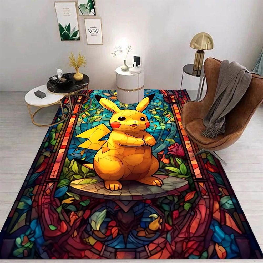 Pokemon Cartoon Carpet Rug for Home Living Room Bedroom Sofa Doormat Child Play Area Rug Non-slip Floor Mat Gift