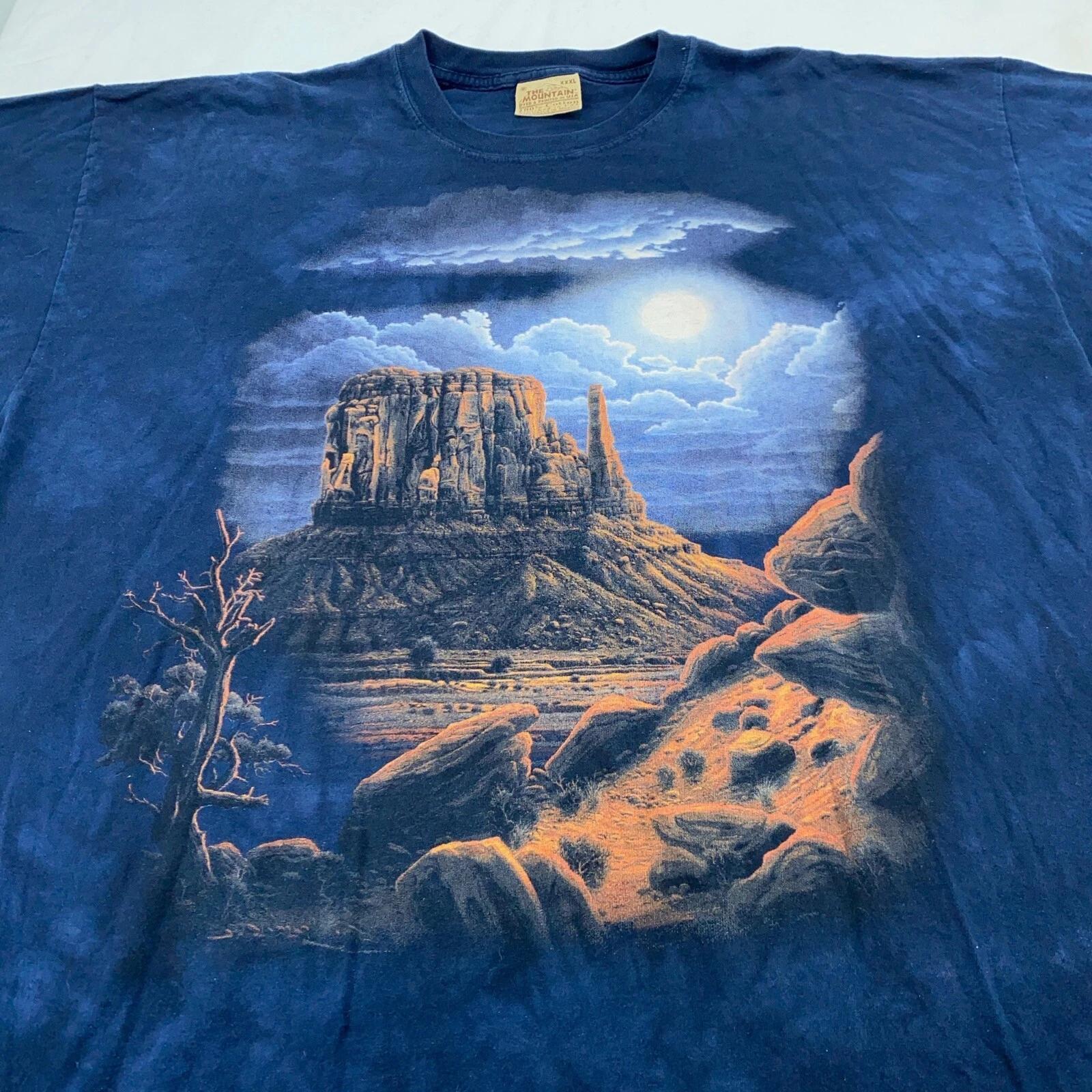 vintage THE MOUNTAIN TIE DYE DESERT DEVIL S TOWER T-Shirt 3XL nature 2XL