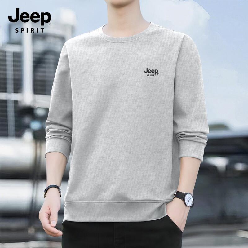 JEEP SPIRIT Men's 2025 Loose Fit Round Neck Sweatshirt