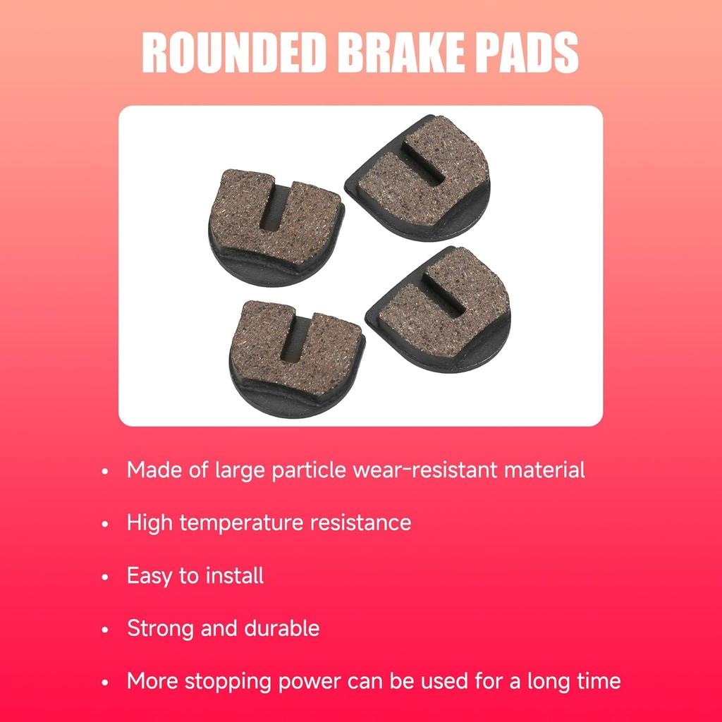 GREHUA Disc Brake Pads Front and Rear Compatible with Razor MX500 MX650 SX500 Dirt Rocket Quad 500 ATV 4 Wheeler Motocross RSF650 Street Bike E500S