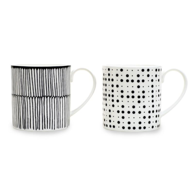 Retro Blue Mug Set 2p