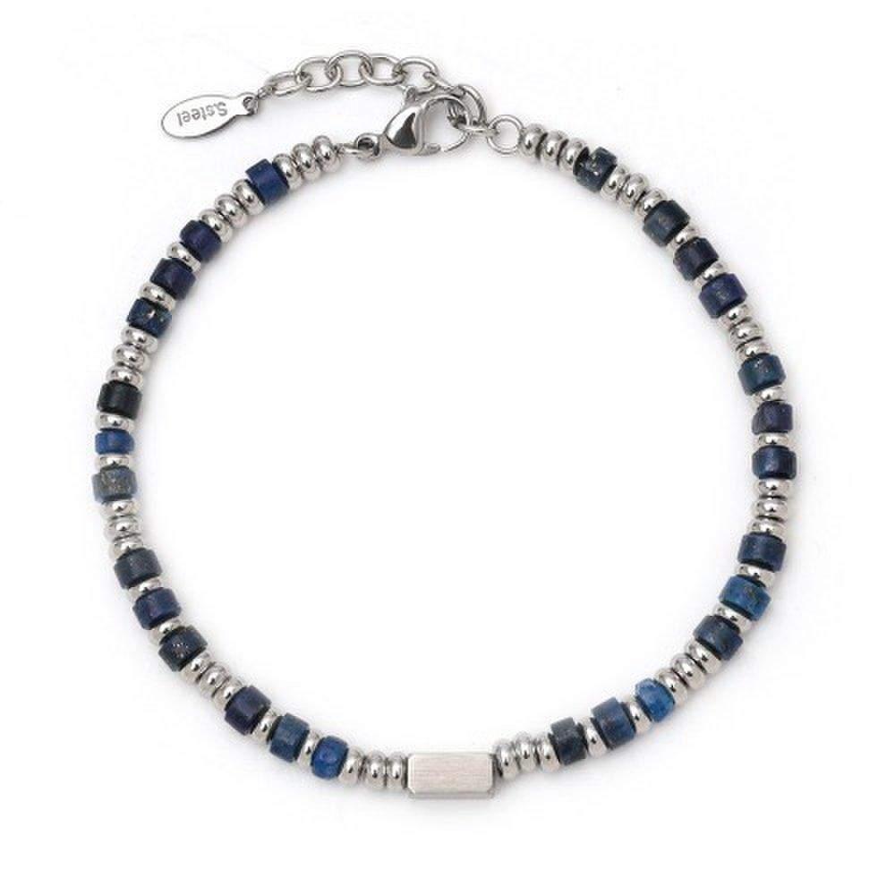 Serenity Lapis Lazuli Beaded Stone Bm255B1038 Men's and Women's Bracelet