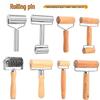Holzgriff Doppelseitiger Nudelholz & Gitter-Schneider zum Backen - Edelstahl