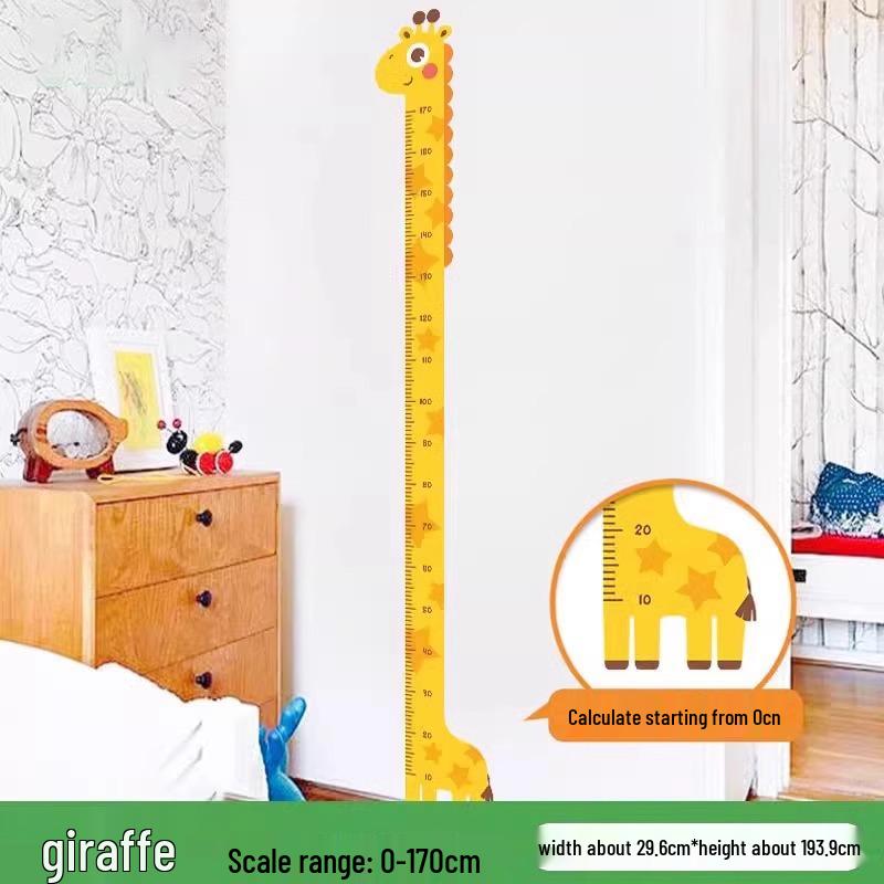 

Newcomer Discount: Cartoon Baby Height Chart Wall Sticker - Removable Ruler for Measuring Height