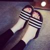 Unisex Summer Three-Strap Flip-Flops: Black & White Casual Slippers
