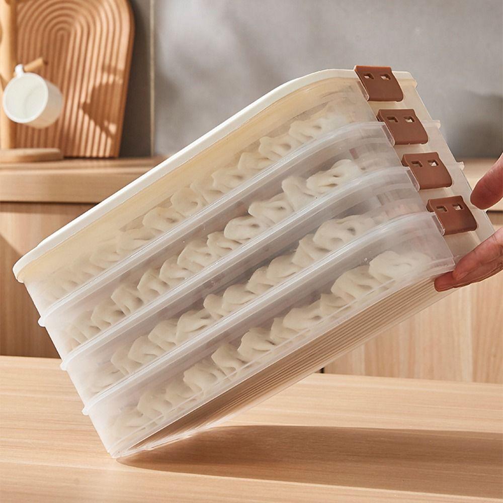 1Pcs 1/2/3/4 Layers Food Storage Box Multi-Layer Refrigerator Container New Dumpling Box