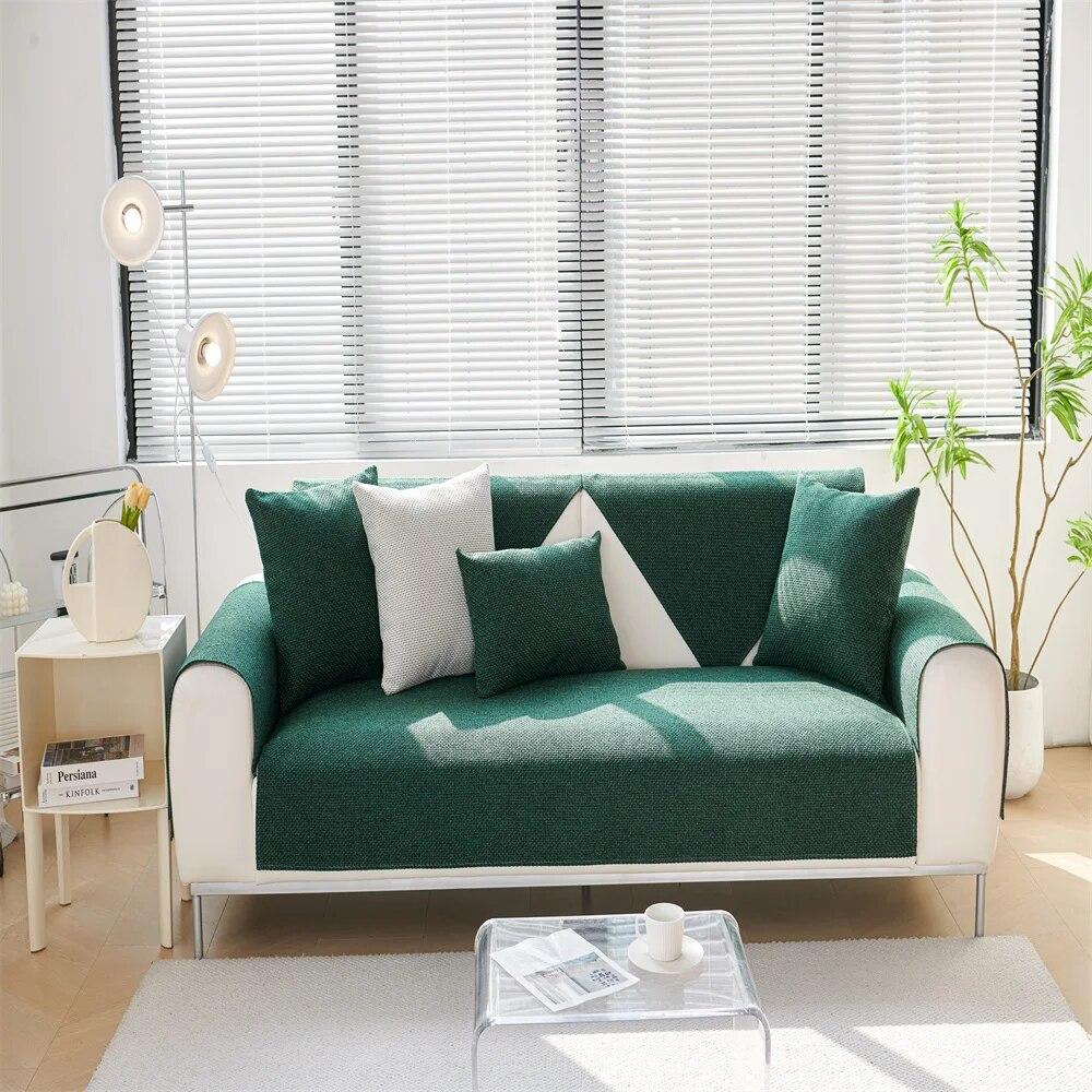 

Подушка для дивана в скандинавском стиле, универсальная подушка для дивана Four Seasons, подушка для дивана из синели, современная простая однотонная нескользящая подушка 70x70cm