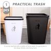 Small Household Trash Can Plastic Waste Paper Basket for Study Kitchen Living Room Toilet Compact Elegant Design Garbage