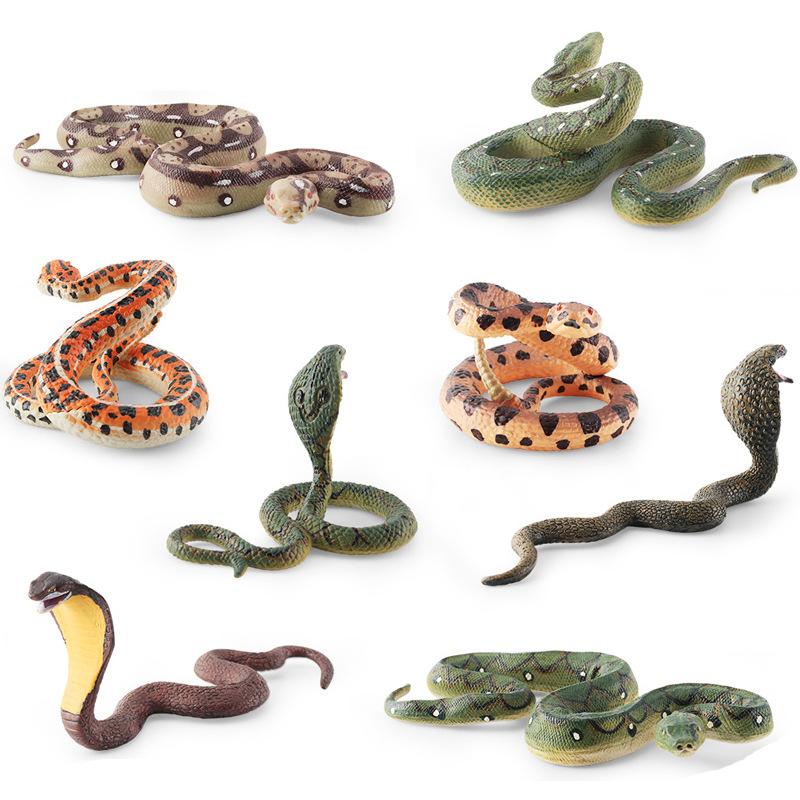 Simulation Amphibian Reptile Python Model Rattlesnake Cobra Trick Static Desktop Decoration Ornament