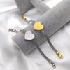 Stainless Steel Smooth Heart Mesh Bracelet Minimalist Love Shape Fashion Jewelry For Daily Wear