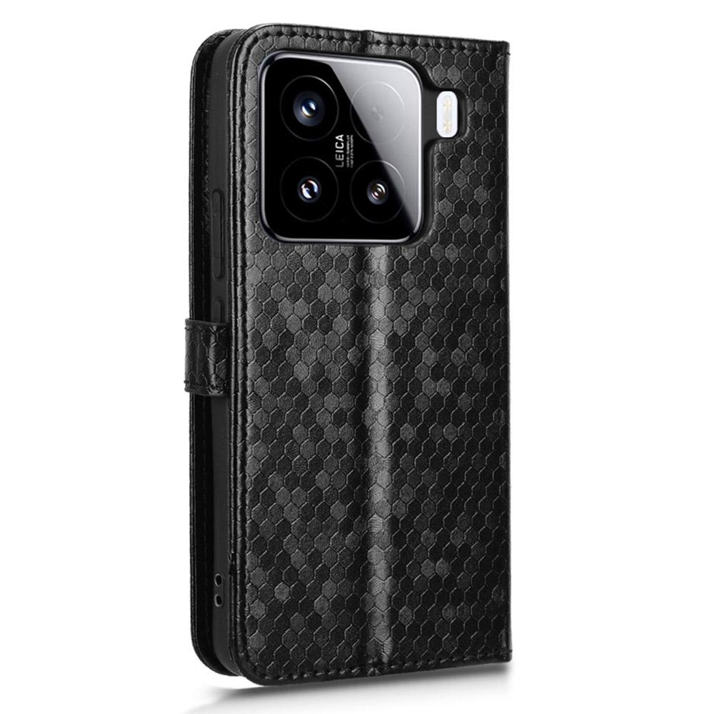 For Xiaomi 15 Wallet Case Dot Pattern Imprint PU Leather Phone Cover