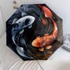 1 PC Automatic Folding Umbrella - Koi Pattern, Portable & Foldable Design with 8 Ribs, Christmas Birthday Gifts