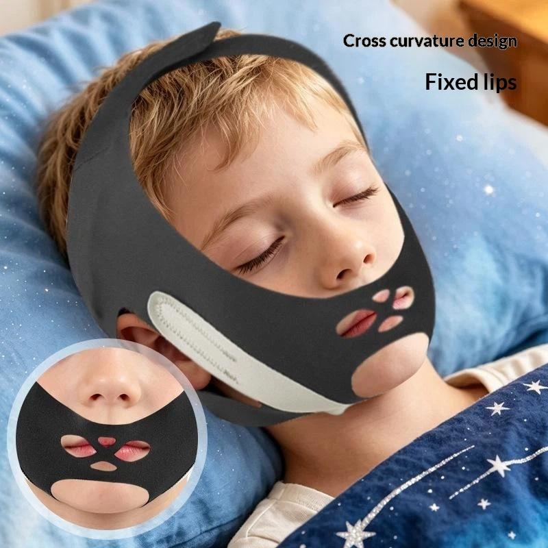 Anti Snoring Chin Strap Soft Skin-Friendly Sleep Belt Breathable Non-Slip Chin Support for Men Women Daily Sleep