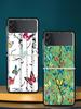 Butterfly Design Hard PC Phone Case For Samsung Galaxy Z Flip 7 6 5 4 Black Cover For Galaxy Z Flip 3 Foldable Fundas Shell Bags