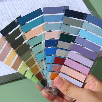200pcs Simplicity Gradient Color Sticky Note Cute Translucent Student Sticky Note PET Index Stickers Color Classify Bookmarks