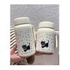 Cat Pattern Insulated Large Capacity Water Bottle With Leakproof Lid For Students And Commuters