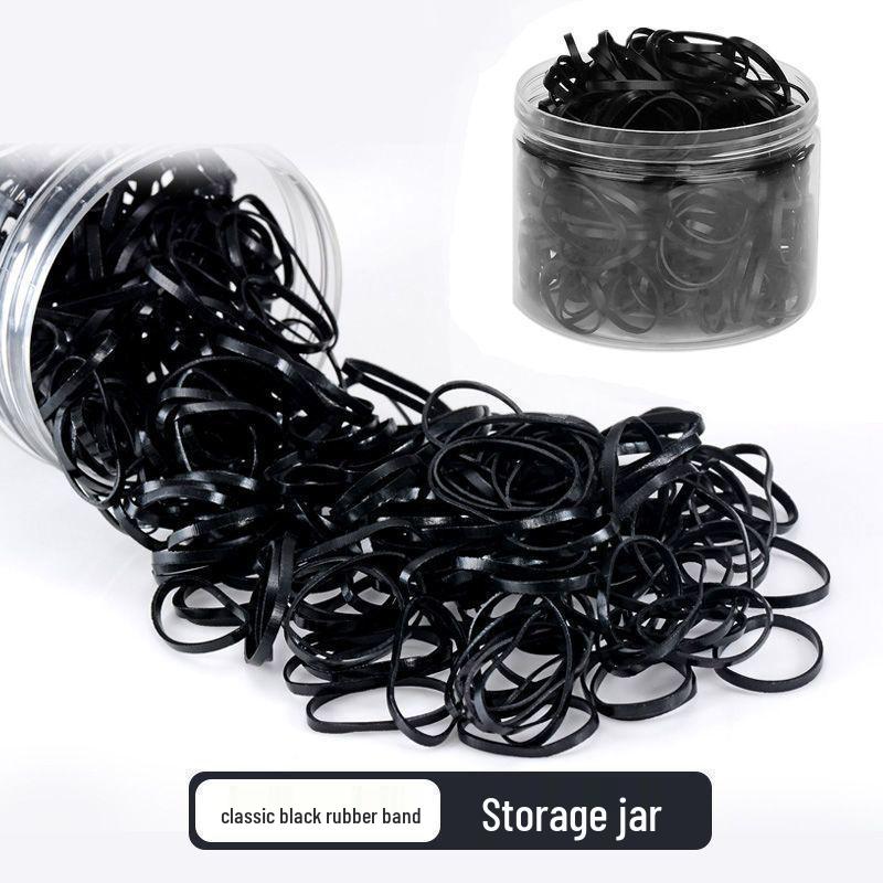 

Высокоэластичные толстые черные резинки для волос - Прочные, нежные к волосам, маленькие и одноразовые