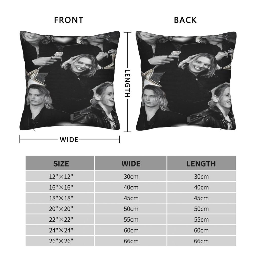 Jamie Campbell Bower Printed Pillowcases Cushion Cover Throw Pillow Cover Warm Living Room Decor Zippered Multiple Sizes