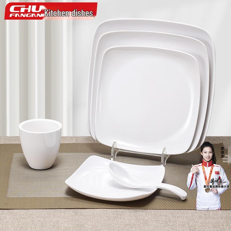 A5 Melamine Square Dinner and Serving Plate