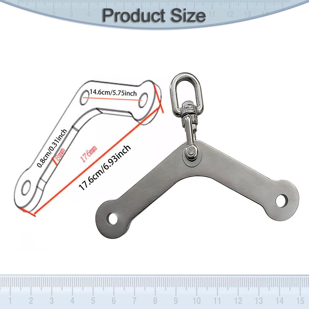 Cable Machine Attachment Fitness Equipment Pull Down Accessory Muscle Building Stainless Steel