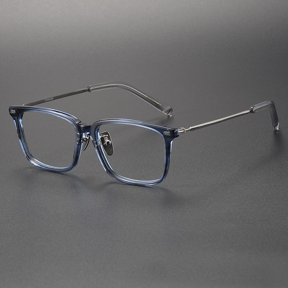 

Новые очки 9999: Стильная M85 Ретро Квадратная Полнокадровая из Чистого Титана и Ацетата, совместимого с Миопией.