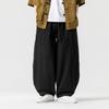 2025 Autumn Men Straight Casual Pants Men Linen Harlan Loose Wide Leg Cotton Trousers Male Casual Wear Pants