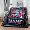 Bayern Munich Celebration Personalized Text Blanket Gift Customizable Blanket Warmthful Decor for Home Decor Office Nap Bedding for All Occasions