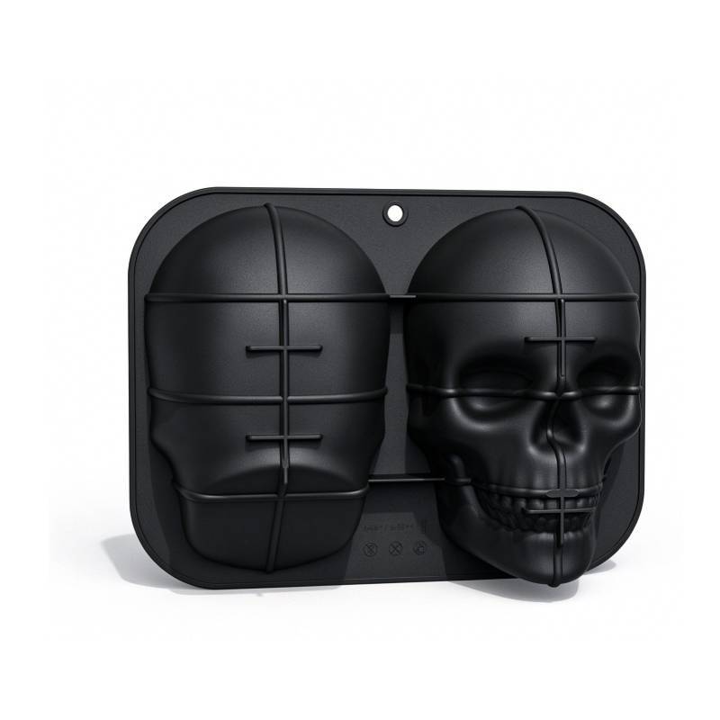 Halloween Skull Silicone Mold With Large Skeleton Shapes For Themed Cake Decoration