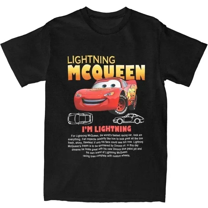 Family Summer Men's Women's Sally I'm Lightning Cars McQueen Graphic T-Shirt Accessories Fun Cotton Couple Top Kids T-Shirt