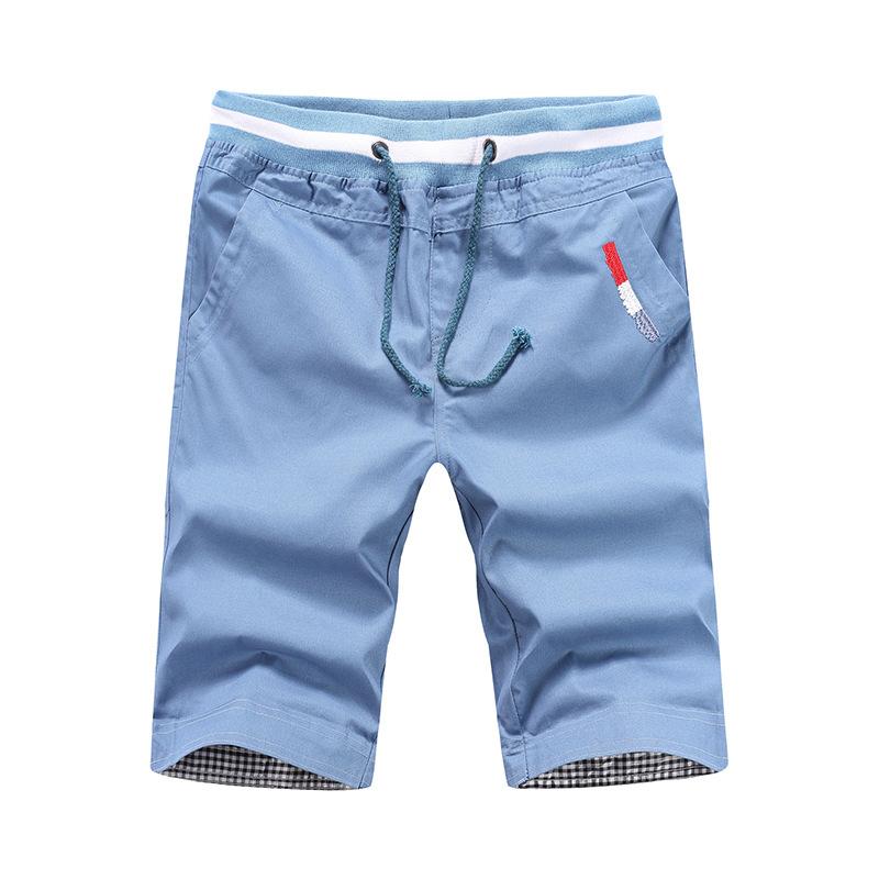 Herrenmode Cargo-Shorts Hot Summer Style Shorts Herren Reine Farbe Shorts Strandshorts Herrenhosen L