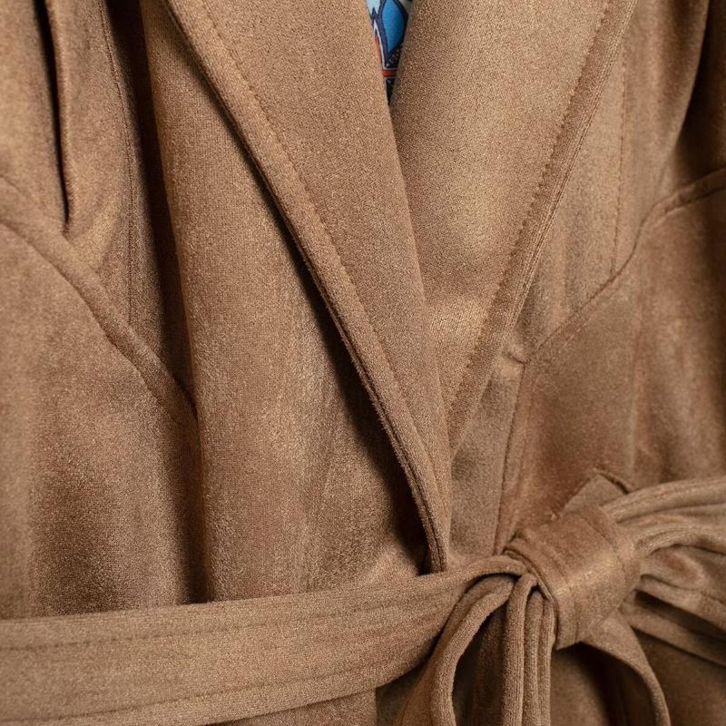 Kaslead New Arrival Women's Clothing Fashion Style Fashion Minimalist Waist Trimming Lace Up Suede Fabric Jacket Outwear