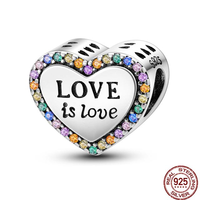 925 Sterling Silver Angel Mom Family Love Heart Series Beads Fit Original Fasion Charms Bracelets Women DIY Jewelry Gift