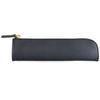 Waki Stationery Original Genuine Leather Leather Zipper Pen Case Navy Japanese-made Vegetable-Tanned L-shaped