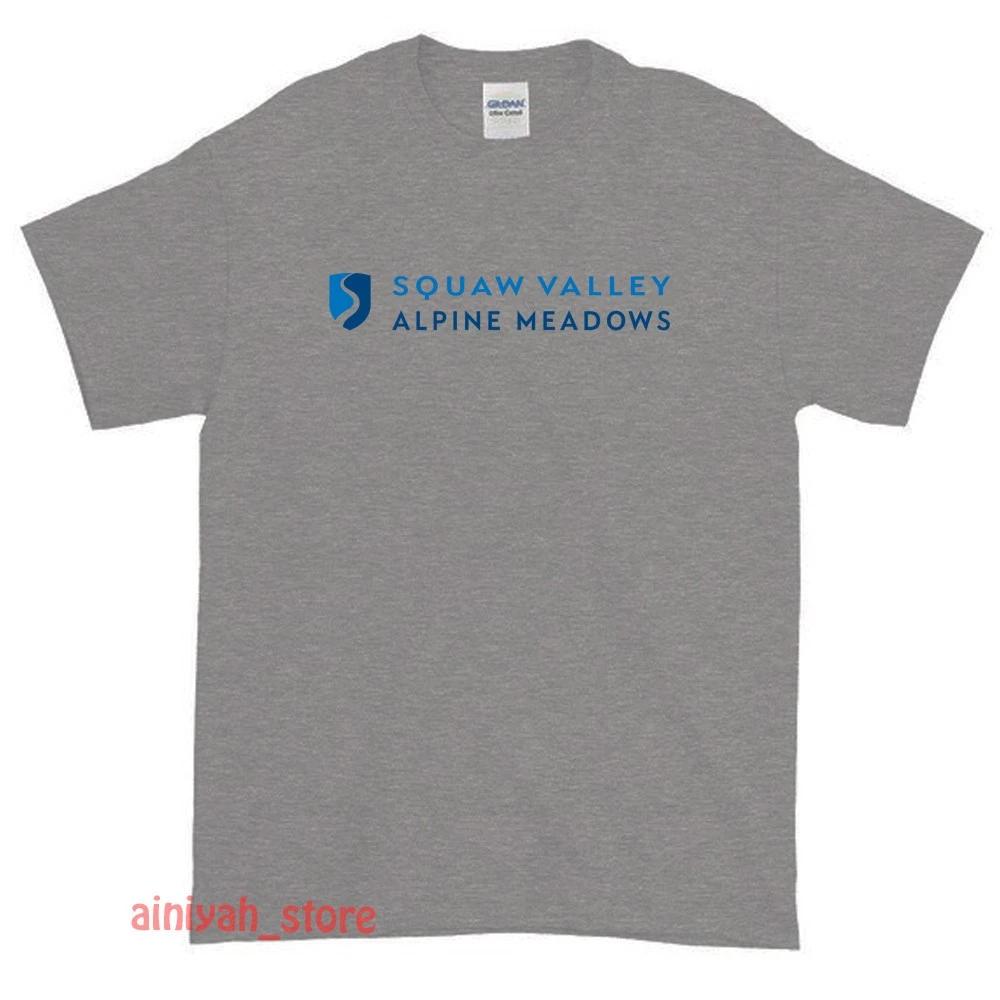 Новая Мужская Забавная Футболка с Логотипом Squaw Valley Alpine Meadows Размер США S-XXL M