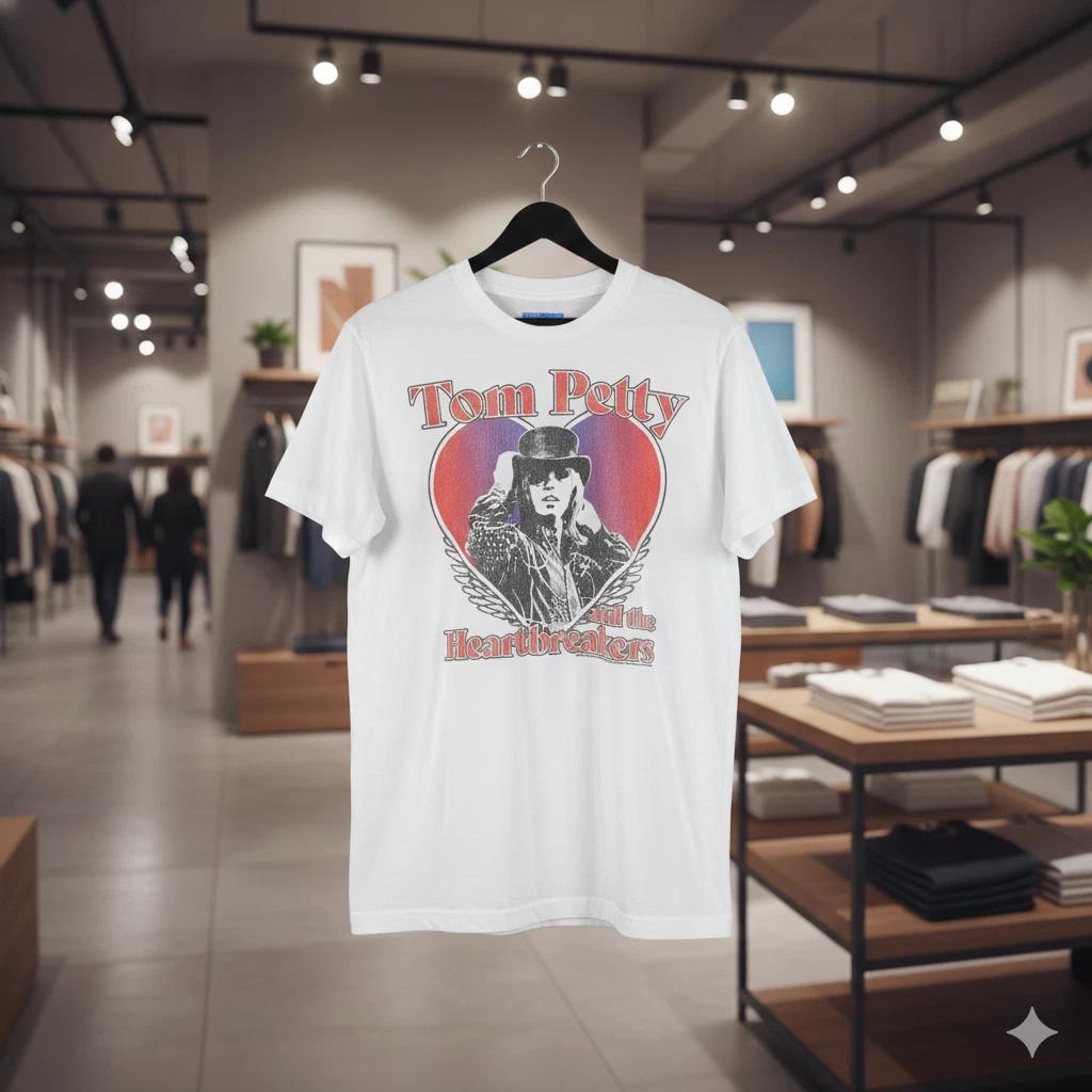 Unisex Adult Vintage Graphic Tom Petty and the Heartbreakers Vintag... M