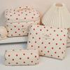 Vintage Large Capacity Cosmetic Bag Portable Travel Storage Bag Handheld Makeup Pouch for Toiletries Cosmetics Organizer Outdoor Daily Use