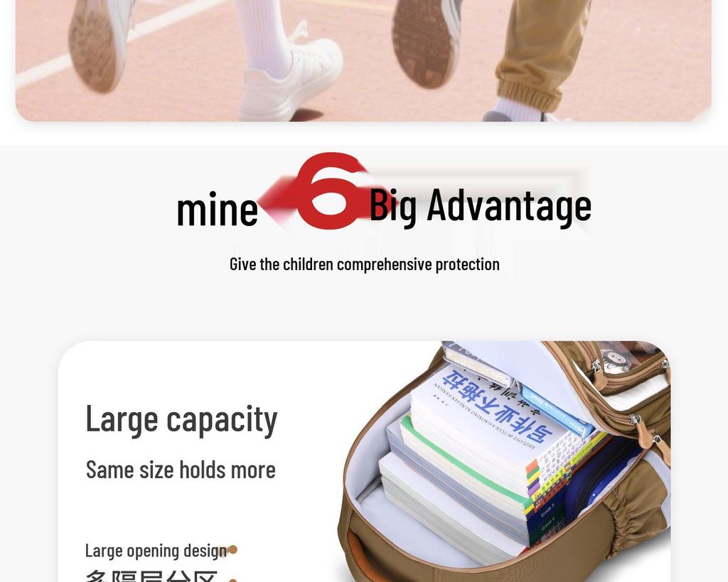 Large Capacity Cartoon Backpack for First To Sixth Graders - Super Lightweight, Cute Design for Boys and Girls